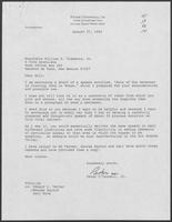 Letter from Peter O'Donnell , Jr., to William P. Clements, Jr., with attached draft of speech, August 27, 1986