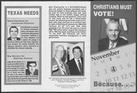 Brochure titled "Christians Must Vote! Nov. 4 Because . . ."