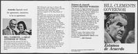 Brochure titled "Bill Clements for Governor: Estamos de Acuerdo"