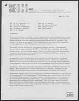 Letter from Spencer L. Taylor to the SEDCO Board of Directors regarding highlights of the Drilling Division's activities, May 19, 1972