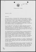 Correspondence between Gerald Ford and William P. Clements, Jr., October - December 1981
