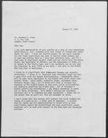 Letter from William P. Clements to Raymond H. Close, August 12, 1981