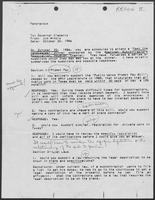Memo from Jim Arnold to William P. Clements, October 20, 1986