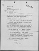 Memo from Ed Cassidy to William P. Clements, January 14, 1986