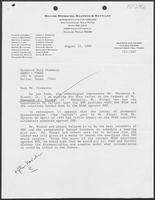 Letter from James T. Drakeley to William P. Clements, Jr., August 12, 1986