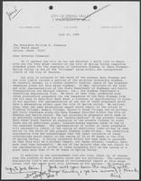 Letter from Robert Keeney to William P. Clements, Jr., July 25, 1986