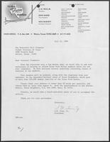 Letter from S.M. True, Jr. to William P. Clements, Jr. with reply, July-August 1986