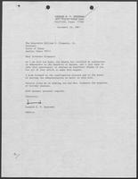 Letter from Leonard H.O. Spearman to William P. Clements, Jr., December 10, 1987