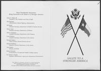 Invitation to "Salute to a Stronger America" dinner for Texas Presidential appointees, November 13, 1981