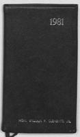 Appointment books for William P. Clements, Jr., 1981