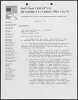 Letter from Joyce Nalepka, National Federation of Parents for Drug-Free Youth, to William P. Clements, Jr., March 7, 1984