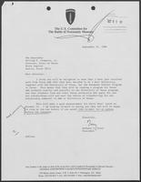 Letter from Anthony C. Stout to William P. Clements, Jr., September 25, 1990