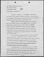 Memo from Dave McNeely to Newsweek Magazine regarding William P. Clements, Jr., 1972