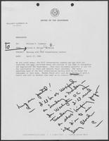 Memo from Jarvis Miller to William P. Clements regarding Meeting with Soil Conservation Leaders, April 27, 1982