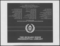 Richard Nixon Presidential Library pledge card, 1985