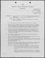 Memorandum from John C. Whitaker to the Richard Nixon Presidential Archives Foundation Board of Directors regarding the November 7 Directors Meeting, November 9, 1983