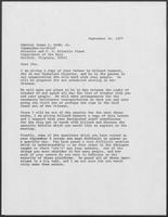 Letter from William P. Clements, Jr. to Isaac C. Kidd, Jr., September 16, 1977