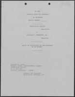 Legal Brief: Virginia, In the Circuit Court of Arlington County, William Dillin vs. William P. Clements, Jr., Brief in Opposition to the Granting of an Appeal, July 2, 1976