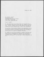 Letter from William P. Clements to Donald T. Howell, October 25, 1984