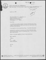 Letter from J.L. Tarr to William P. Clements regarding Scouting, 10 April 1975