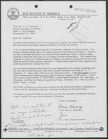 Letter from J.L. Tarr to William P. Clements regarding Scouting Activities, October 22, 1975