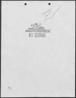 Diary of Alaskan Cruise, August 1 to 11, 1985