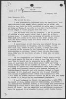 Letter from James A. Michener to Governor William P. Clements, Jr., August 16, 1981