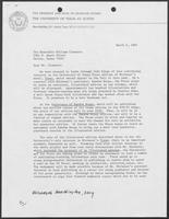Letter from William Livingston to William P. Clements, Jr., March 4, 1985