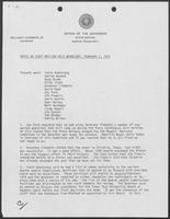 Notes on Staff Meeting Held Wednesday, February 7, 1979