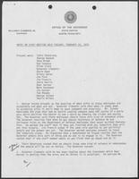 Notes on staff meeting held Tuesday, February 20, 1979