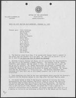Notes on staff meeting held Wednesday, February 21, 1979
