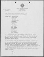 Notes on Staff Meeting Held Tuesday, March 27, 1979