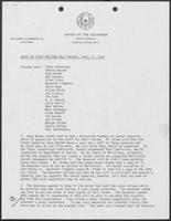 Notes on Staff Meeting Held Tuesday, April 17, 1979
