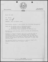 Memo from Polly Sowell to Hilary Doran regarding Sale of Federal Lands, March 18, 1982