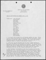 Notes on staff meeting held Monday, May 14, 1979