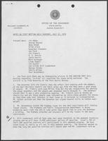 Notes on staff meeting held Thursday, July 12, 1979