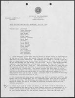 Staff meeting notes, July 25, 1979