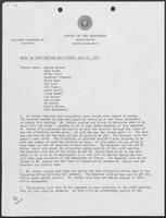 Staff meeting notes, July 27, 1979