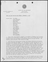 Staff meeting notes, November 5, 1979