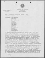Staff meeting notes, February 5, 1980