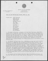 Notes on Staff Meeting held Tuesday, March 10, 1981
