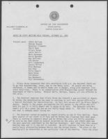 Notes on Staff Meeting Held Tuesday October 13, 1981