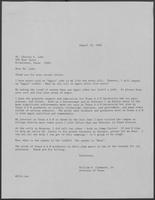 Letter from Governor William P. Clements to Charles E. Lake, August 18, 1980