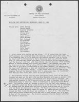 Staff meeting notes, March 31, 1982
