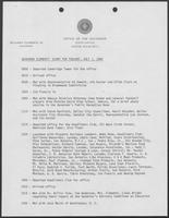 Governor Clements' Diary for Tuesday, July 1, 1980