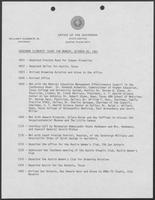 Governor Clements' Diary for Monday, October 26, 1981