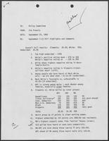 Memo from Jim Francis to the Policy Committee regarding September 7-12 Poll Highlights and Comments, September 23, 1982