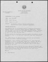 Memo from Eddie Aurispa to William P. Clements, August 21, 1981