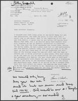 Letter from Thomas S. Schalk to William P. Clements, Jr., April 16, 1982