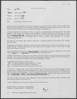 Memo from Jim Cicconi to William P. Clements, Jr. through Allen B. Clark regarding Alternative Olympic Games, April 17, 1980